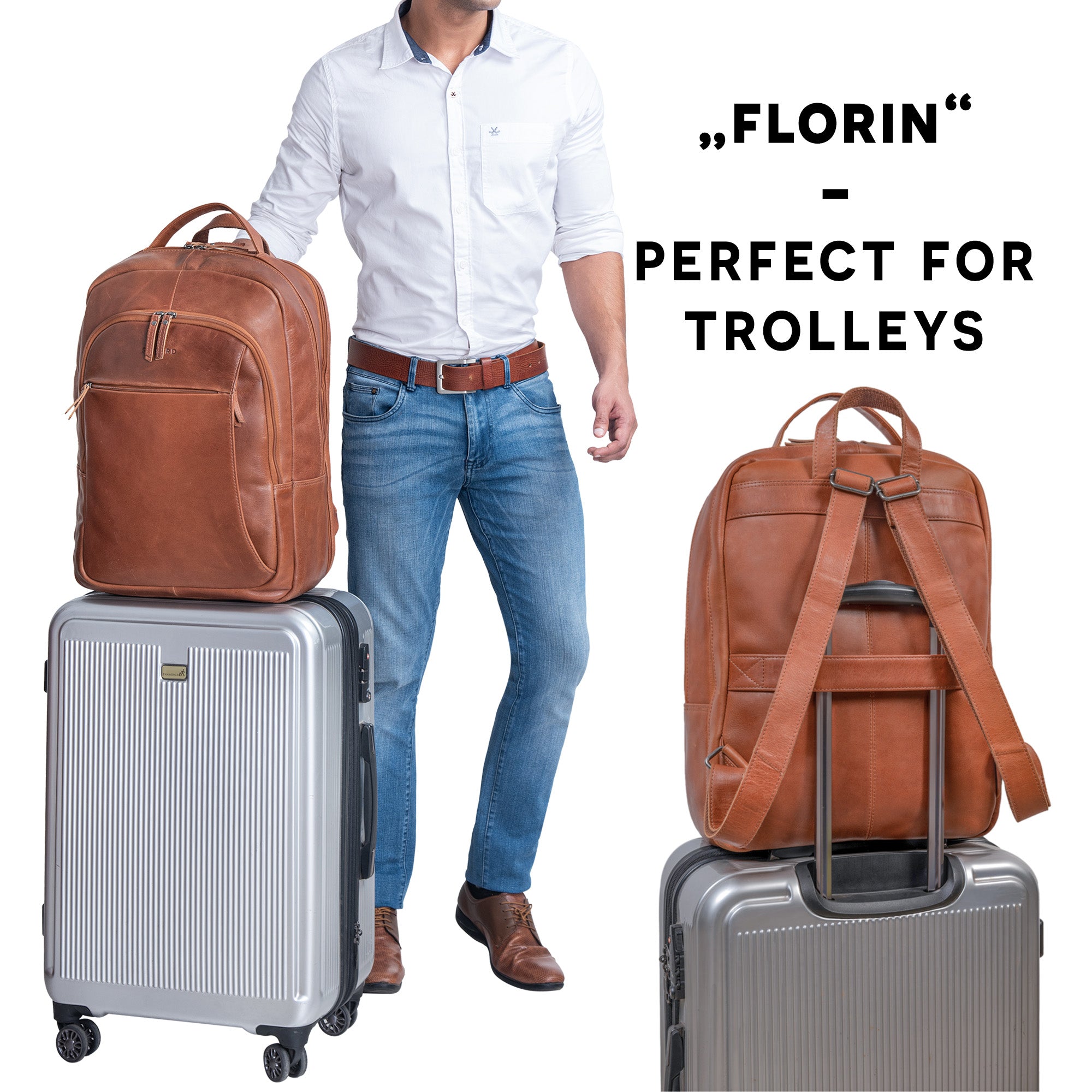 Travel Backpack Unisex Leder