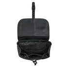 Großer Rucksack Damen Leder schwarz