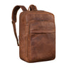 Business Rucksack Herren Leder Groß mit 16 Zoll Laptopfach Braun
