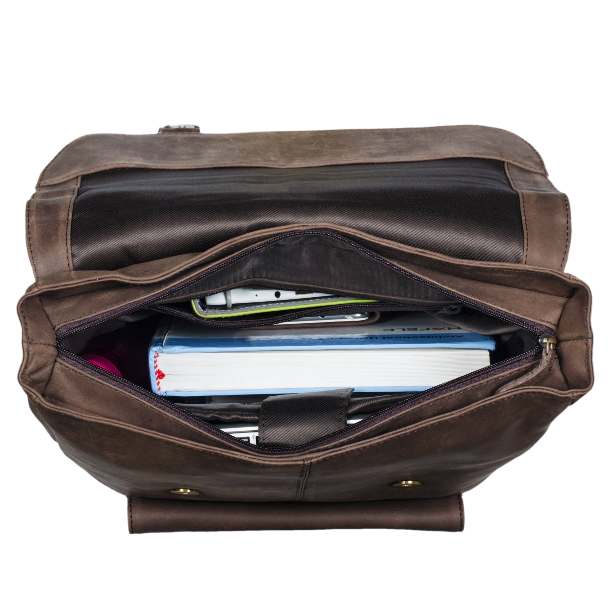Leder Rucksack Schule groß