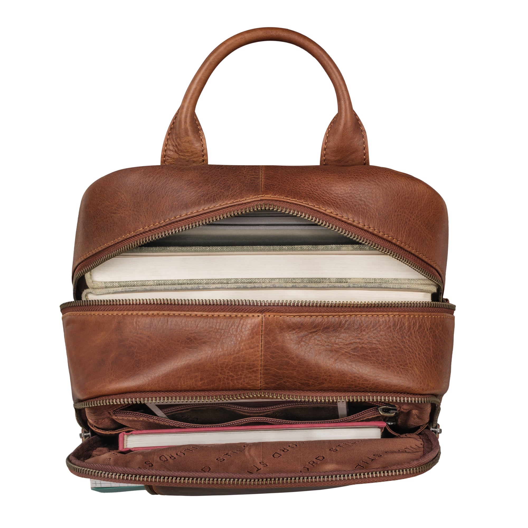 Lederrucksack für Damen für die Universität