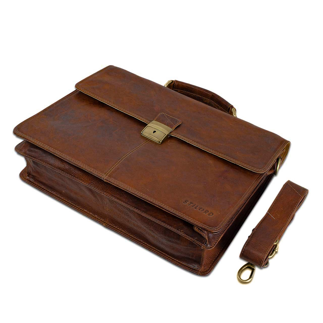 Leder Bürotasche braun