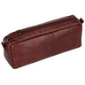 "Spencer" Vintage Kožené Etui S Zipem Organizér Na Kosmetiku