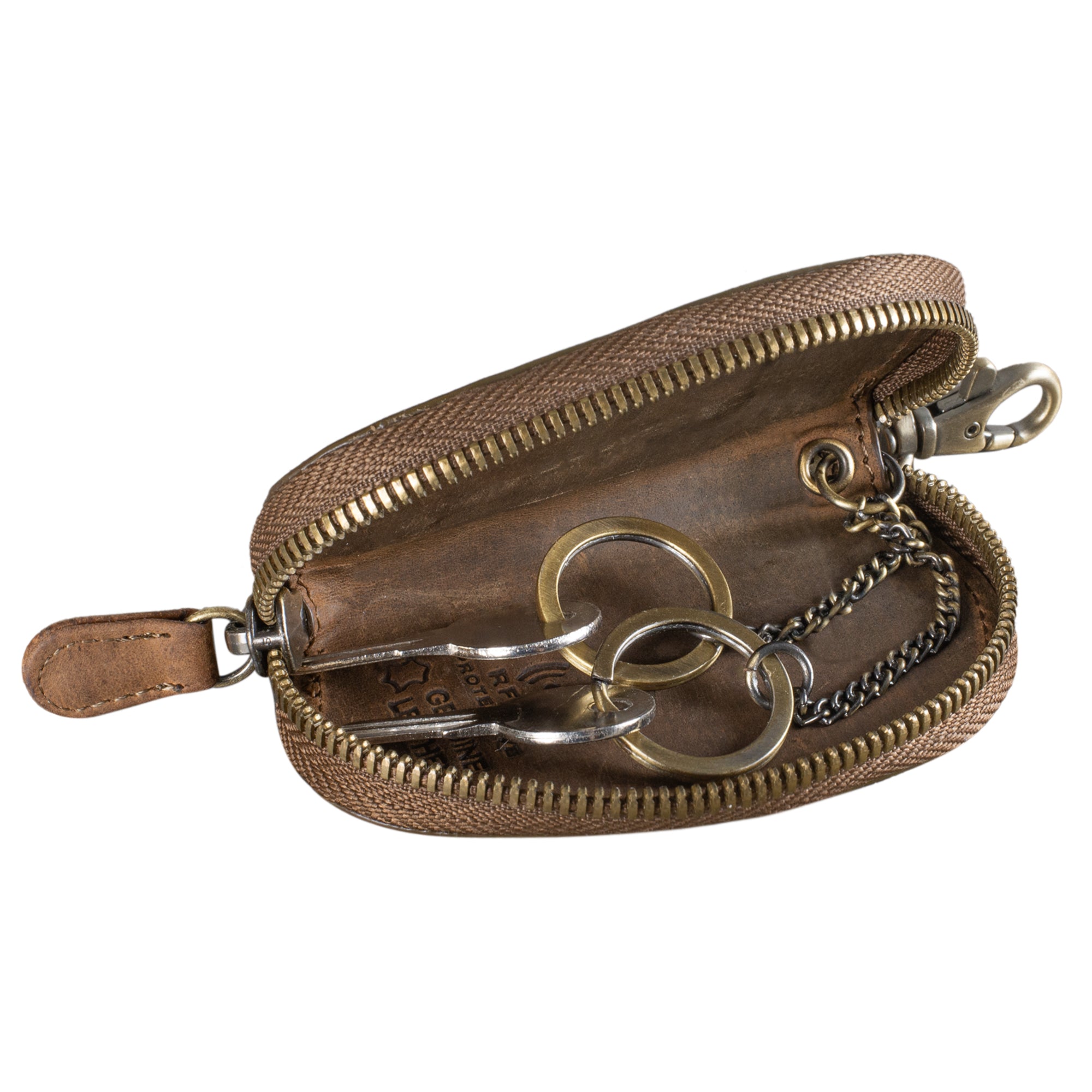 Vintage Schlüsselhülle Leder braun