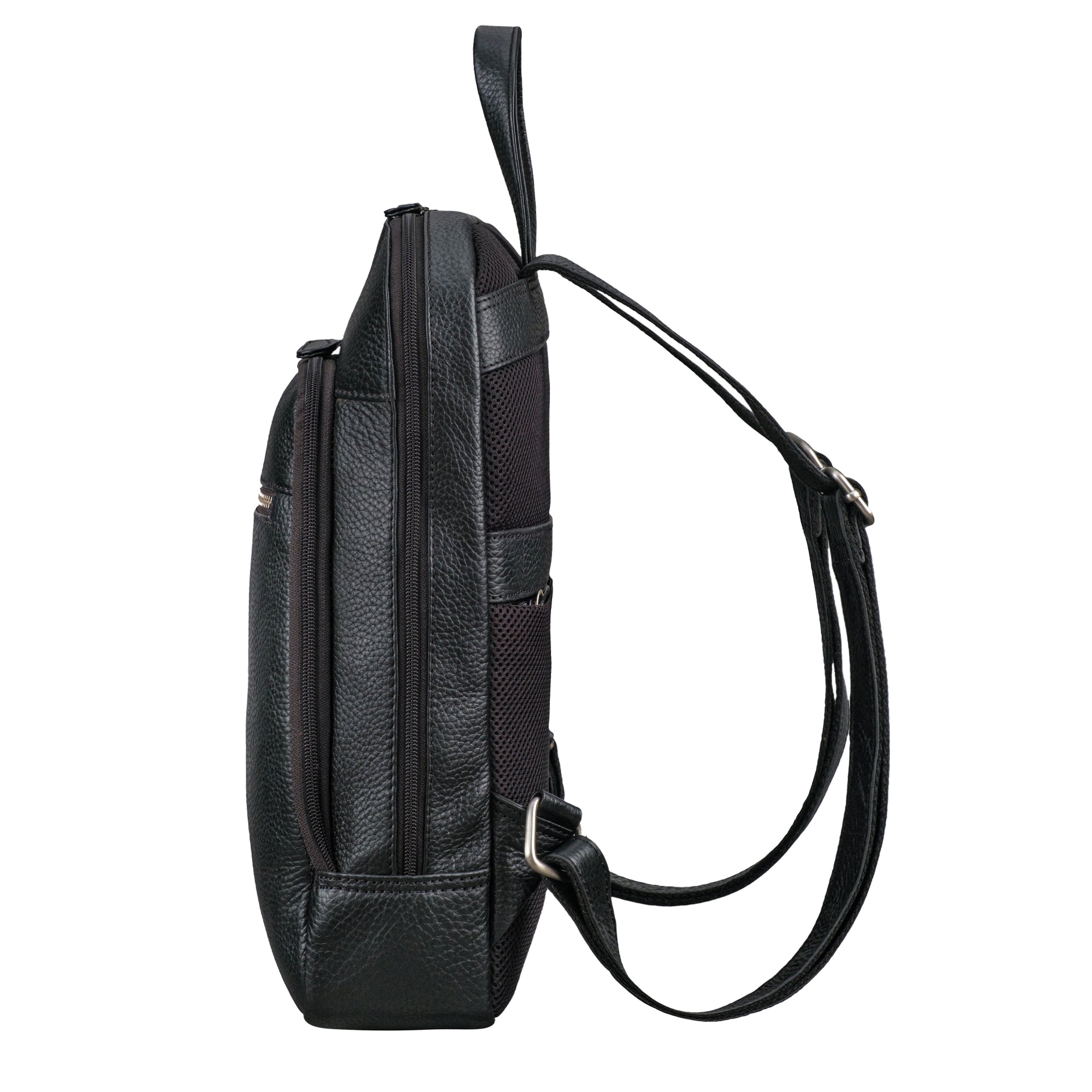 Schmaler Laptop Rucksack aus Leder