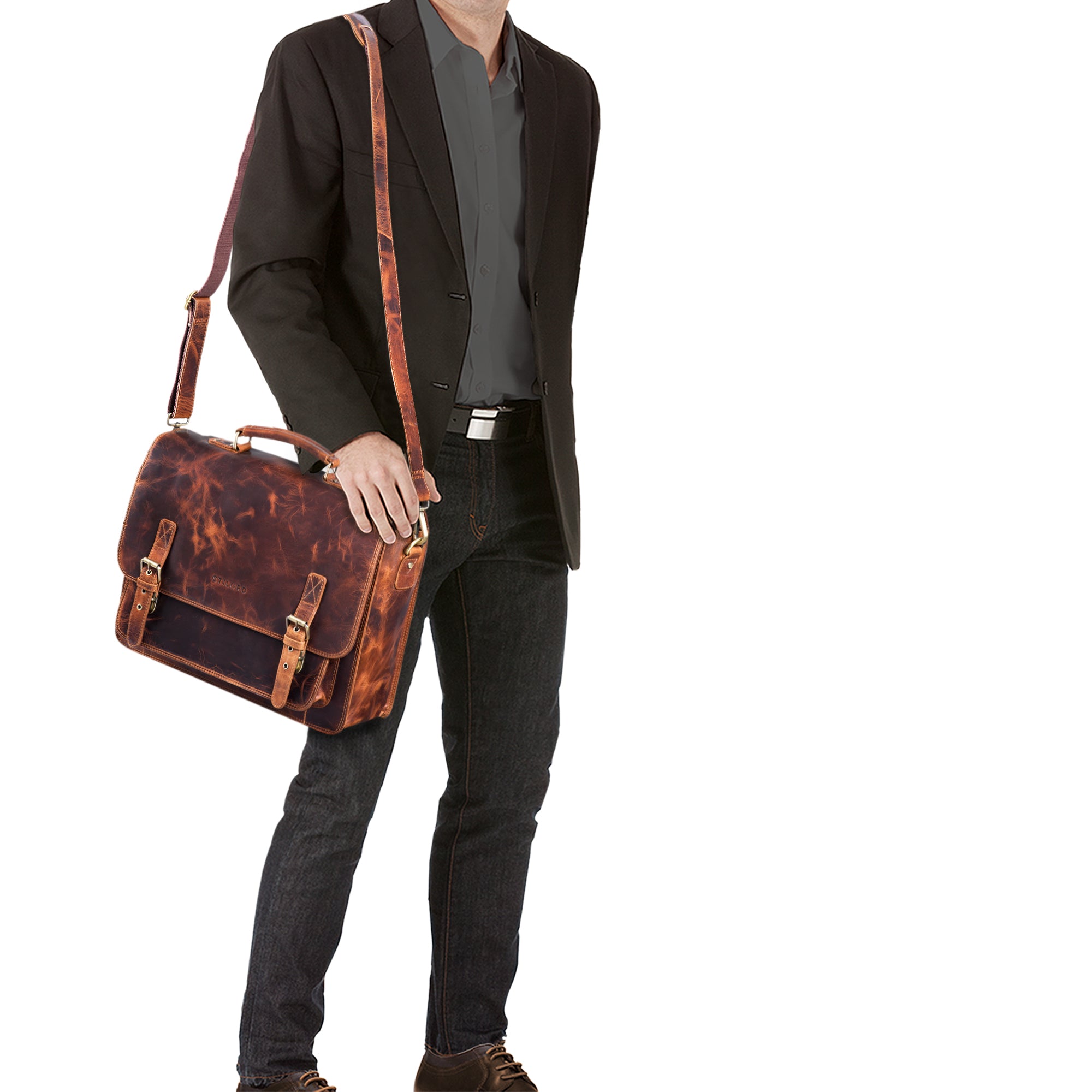 Leder Umhängetasche Business für Männer