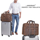 Aktentasche Trolley aufsteckbar braun für Reisen