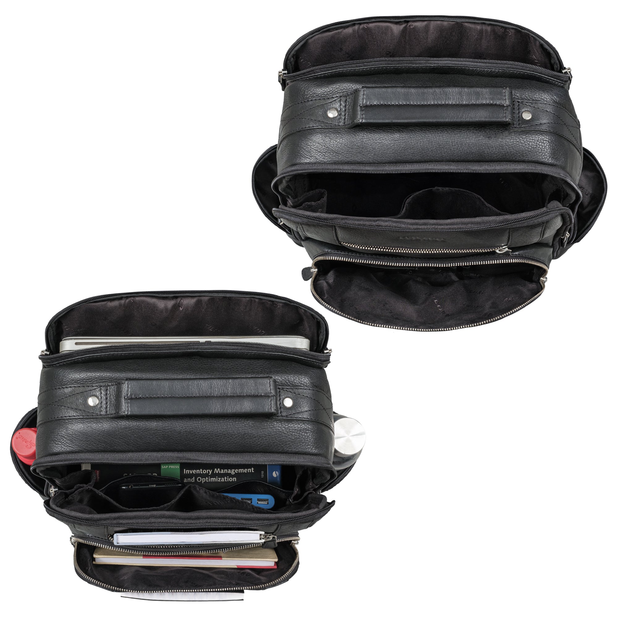 Schwarzer Herrenrucksack Leder