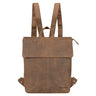 Charlie" Vintage Kožený Rucksack Hnědý Střední Daypack pro Muže