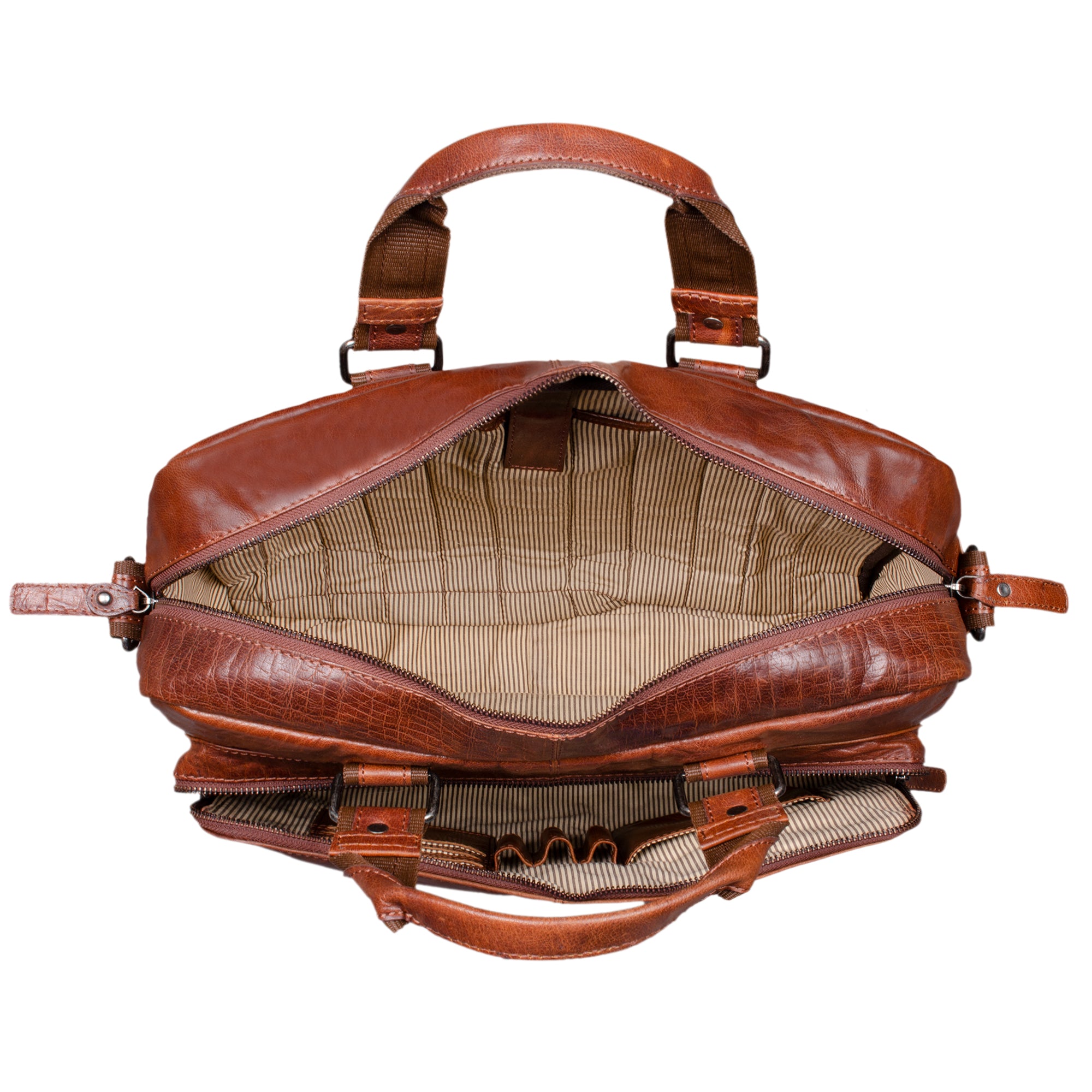 Große Ledertasche Vintage braun