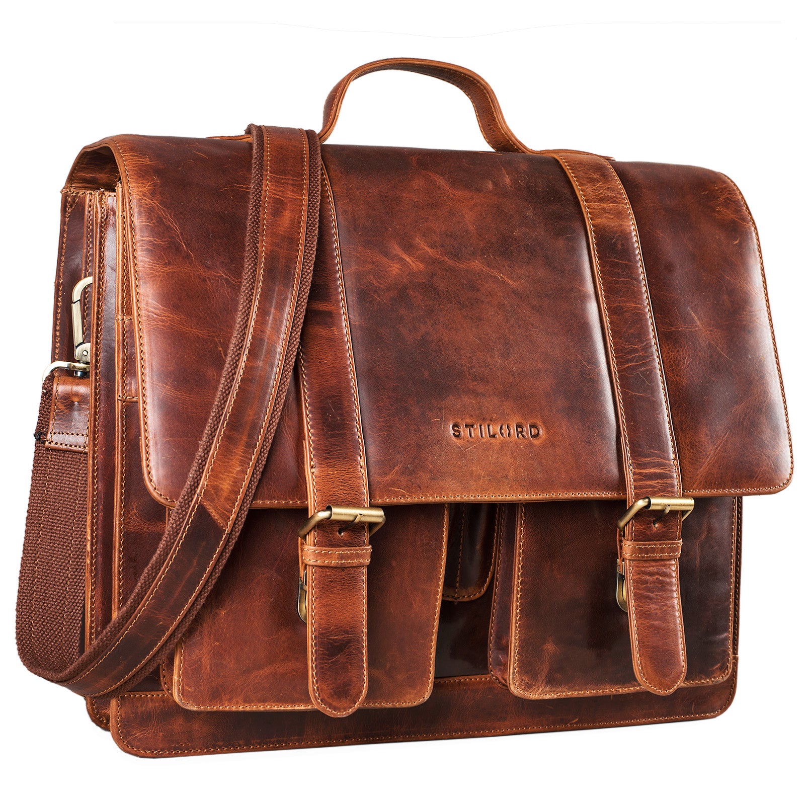 Klassiche Lehrertasche groß Leder