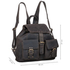 Damen Leder Rucksack braun