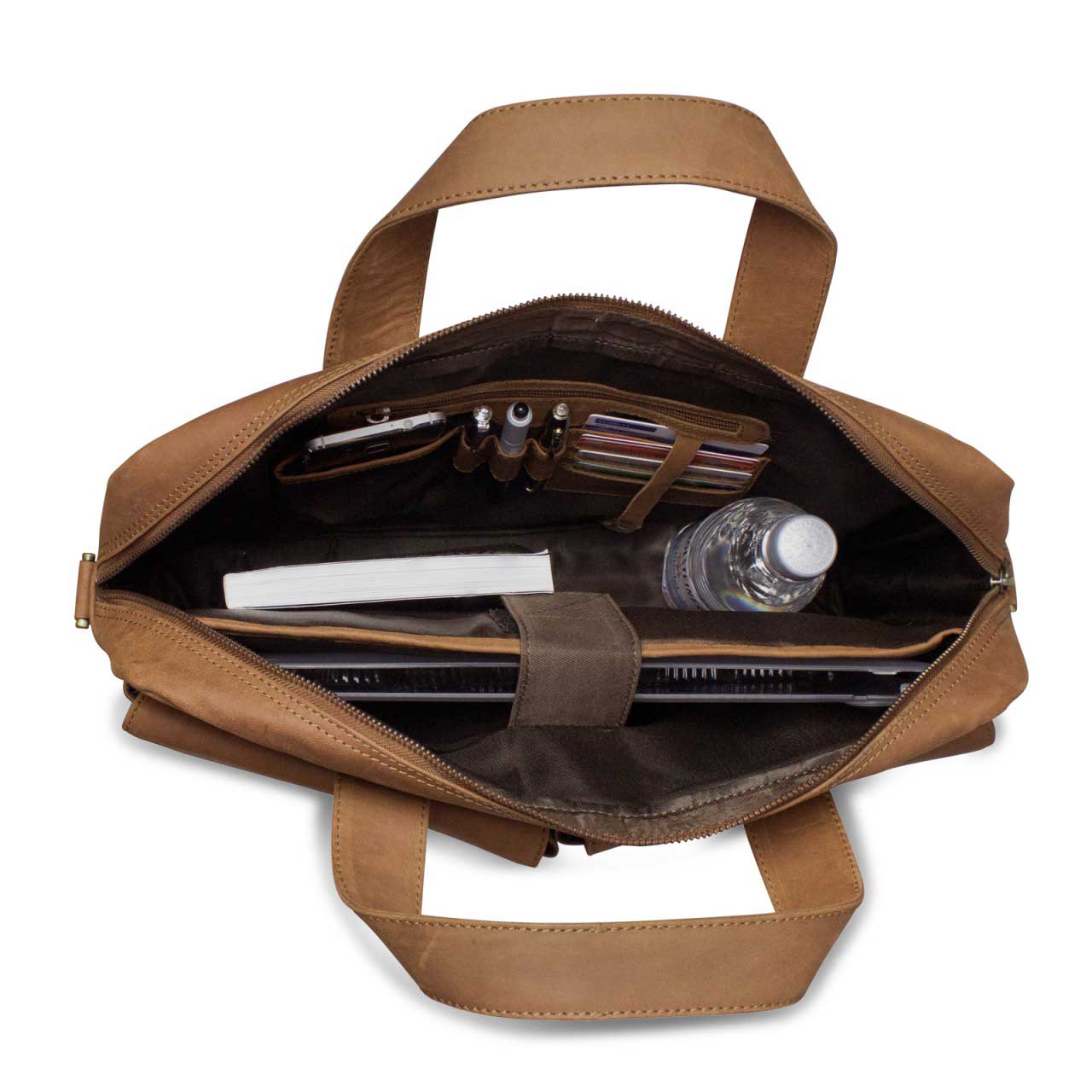Macbooktasche Leather brown