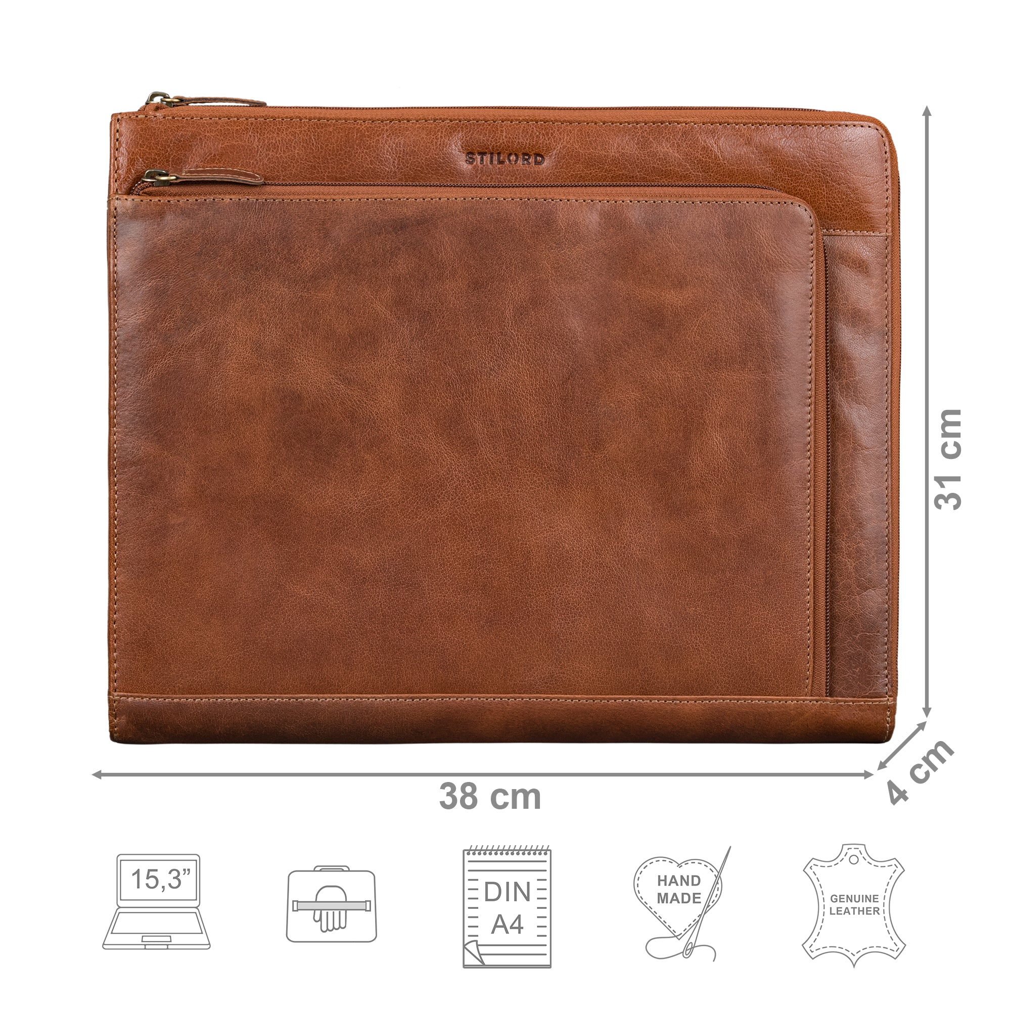 Leder Businesstasche Braun Damen