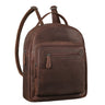"Kima" Vintage Batoh Dámský Malý Kožený Městský Rucksack