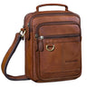 "Jonas" Pánská Kožená Taška Crossbody Malá s Uchem na Tablet 8 Palců