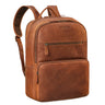 Laptoprucksack Cognac für 13,3 Zoll aus der schrägen Frontalperspektive