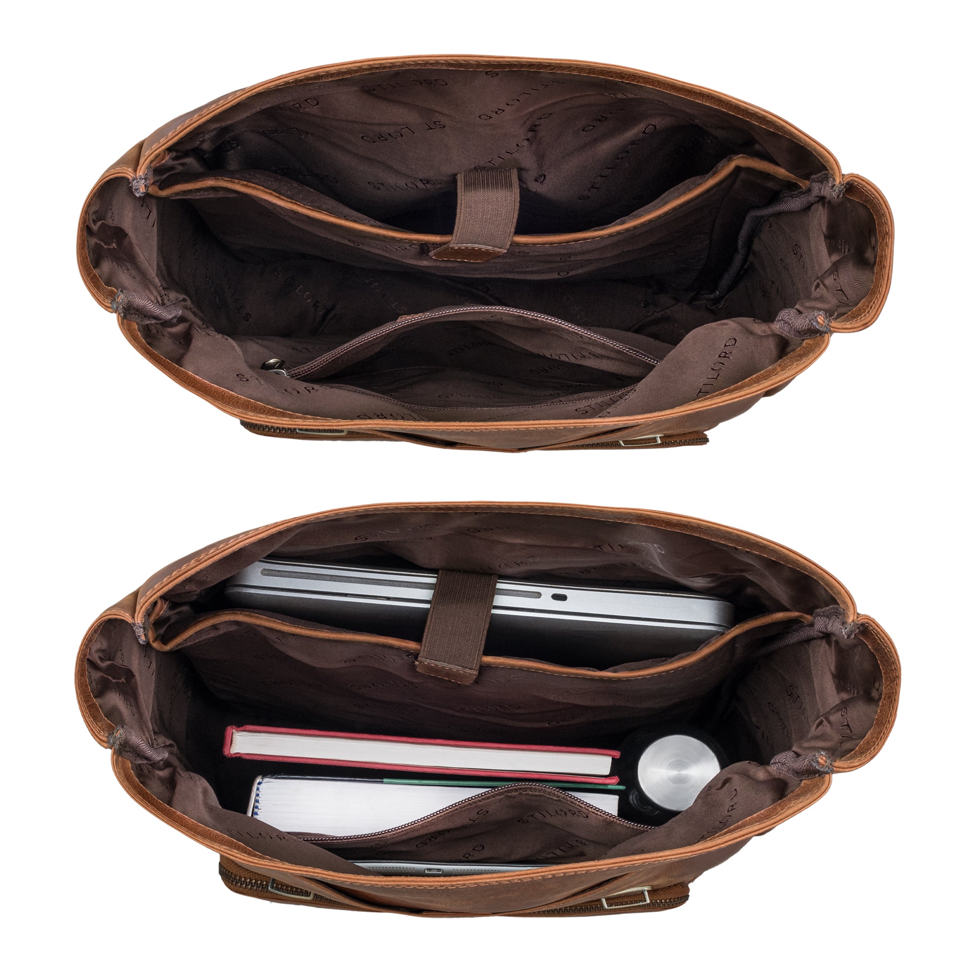 damen rucksack leder braun rolltop