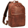 leder rucksack mit rückenblüftung braun