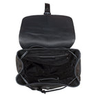 Schwarz leder Daypack Damen